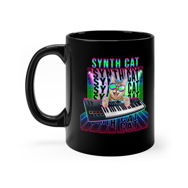 SYNTH CAT | 11oz BLACK MUG